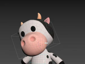 Character132 Rigged Cow 3D Model