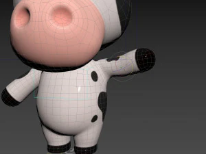 Character132 Rigged Cow 3D Model