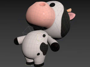 Character132 Rigged Cow 3D Model