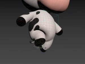 Character132 Rigged Cow 3D Model