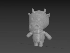 Character132 Rigged Cow 3D Model