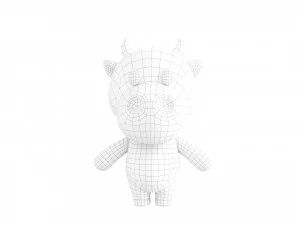 Character132 Rigged Cow 3D Model