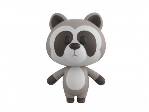 Character133 Rigged Raccoon 3D Model