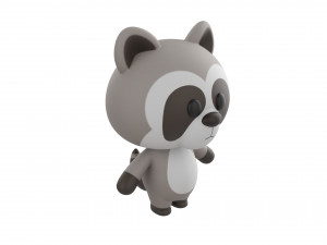 Character133 Rigged Raccoon 3D Model