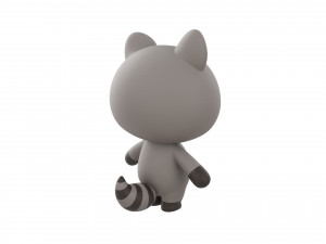 Character133 Rigged Raccoon 3D Model