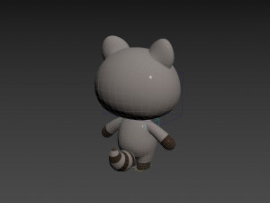 Character133 Rigged Raccoon 3D Model