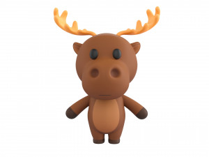 Character135 Rigged Moose 3D Модель