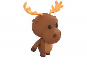 Character135 Rigged Moose 3D Модель