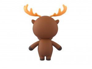 Character135 Rigged Moose 3D Модель