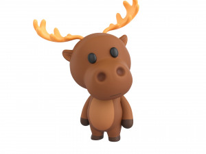Character135 Rigged Moose 3D Модель