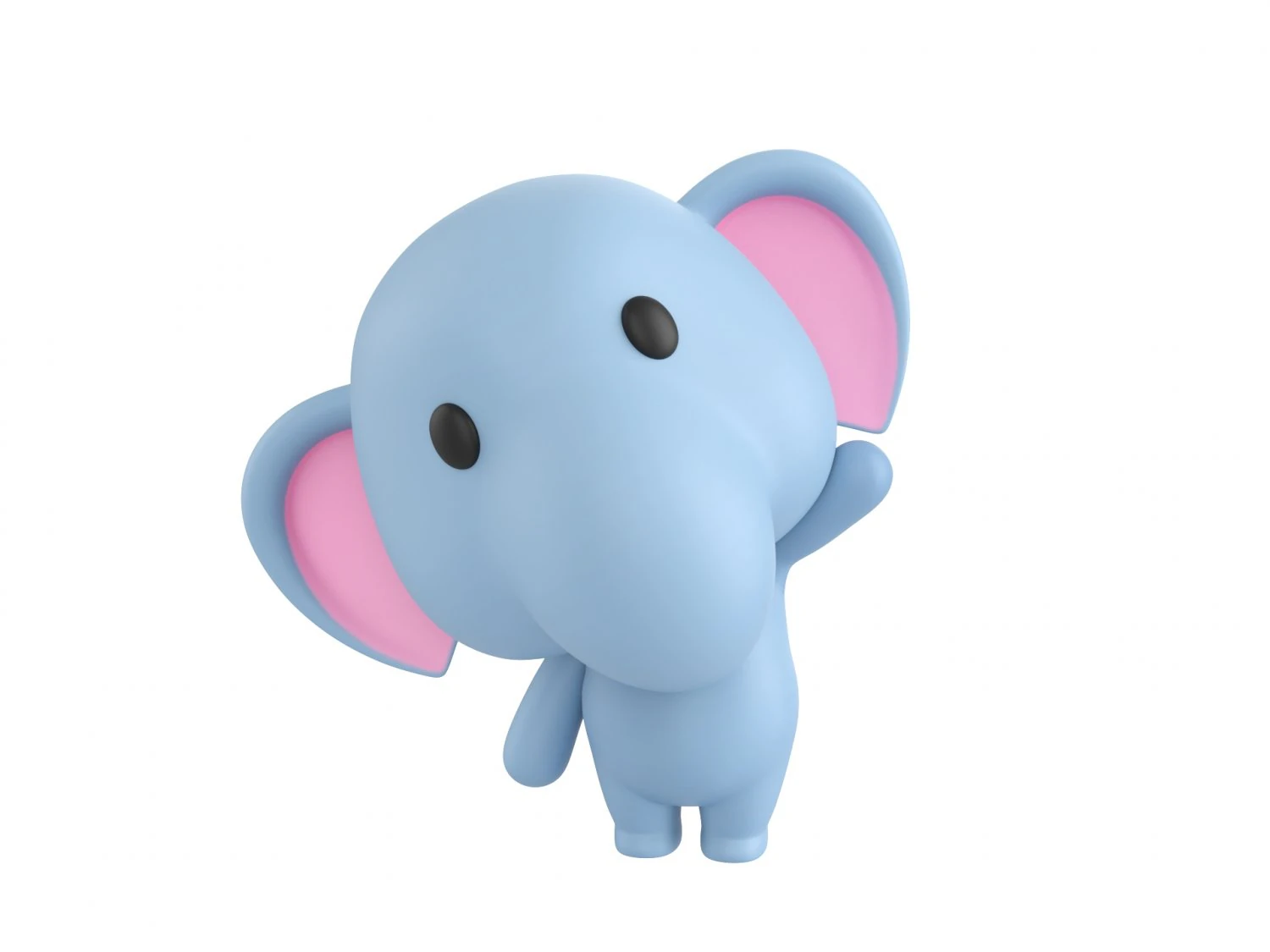 Character136 Rigged Elephant 3D Model .c4d .max .obj .3ds .fbx .stl .blend 