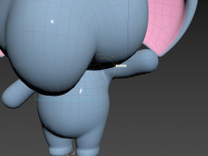 Character136 Rigged Elephant 3D मॉडल