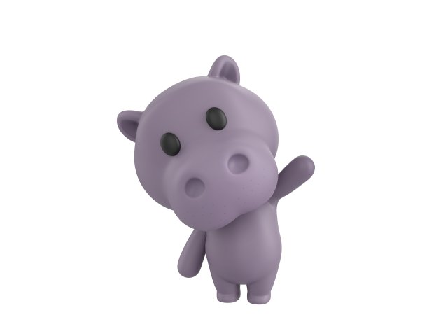 Character137 Rigged Hippo Modelo 3D .c4d .max .obj .3ds .fbx .stl .blend 