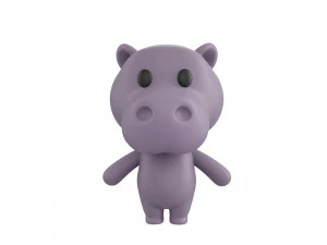 Character137 Rigged Hippo 3D Model