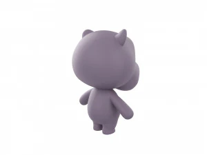 Character137 Rigged Hippo 3D Model