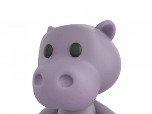 Character137 Rigged Hippo 3D Model