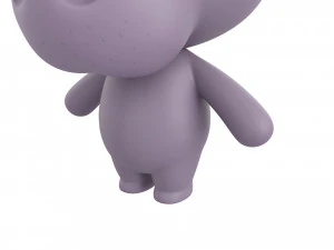 Character137 Rigged Hippo 3D Model