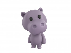 Character137 Rigged Hippo Modelo 3D
