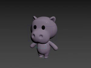 Character137 Rigged Hippo 3D Model