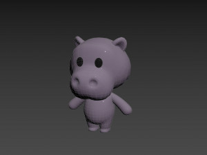 Character137 Rigged Hippo Modelo 3D