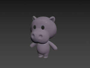 Character137 Rigged Hippo Modelo 3D