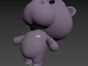 Character137 Rigged Hippo 3D Model