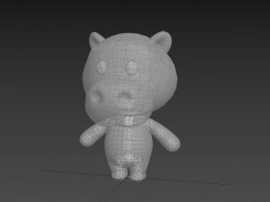 Character137 Rigged Hippo 3D Model