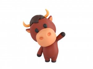 Character138 Rigged Bull Model 3D