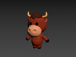Character138 Rigged Bull Model 3D