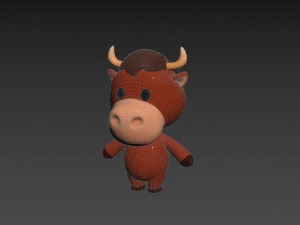 Character138 Rigged Bull Model 3D