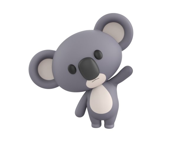 Character139 Rigged Koala 3D Модель .c4d .max .obj .3ds .fbx .stl .blend 
