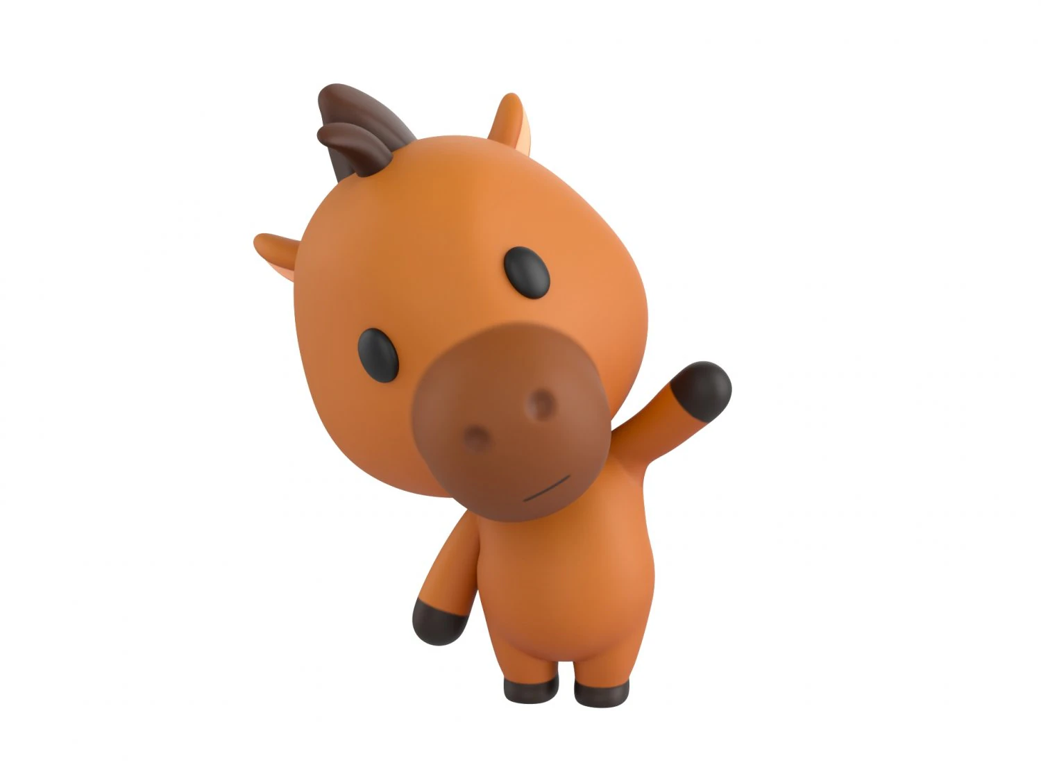 Character140 Rigged Horse 3D Model .c4d .max .obj .3ds .fbx .stl .blend 