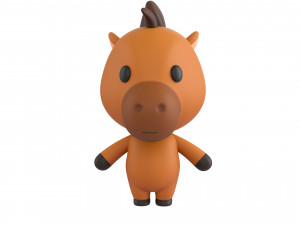 Character140 Rigged Horse 3Dモデル