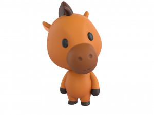 Character140 Rigged Horse 3Dモデル