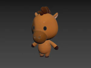 Character140 Rigged Horse 3D Model
