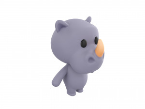 Character141 Rigged Rhino 3D Model