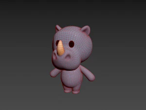 Character141 Rigged Rhino 3D Model