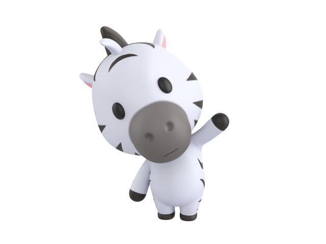 Character142 Rigged Zebra 3D 模型 .c4d .max .obj .3ds .fbx .stl .blend 