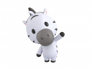 Character142 Rigged Zebra Modèle 3D