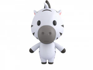 Character142 Rigged Zebra 3D Model
