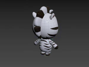 Character142 Rigged Zebra 3D Model