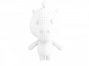 Character142 Rigged Zebra 3D Model