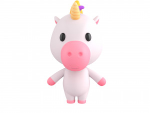 Character143 Rigged Unicorn 3D Model