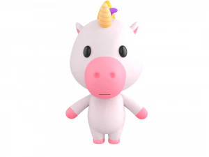Character143 Rigged Unicorn 3D Model