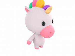 Character143 Rigged Unicorn 3D Model