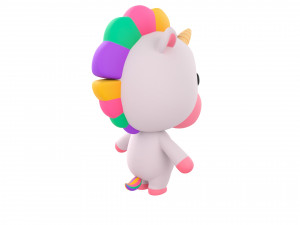 Character143 Rigged Unicorn 3D Model