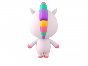 Character143 Rigged Unicorn 3D Model