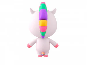 Character143 Rigged Unicorn 3D Model