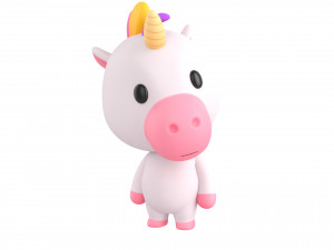 Character143 Rigged Unicorn 3D Model