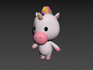 Character143 Rigged Unicorn 3D Model